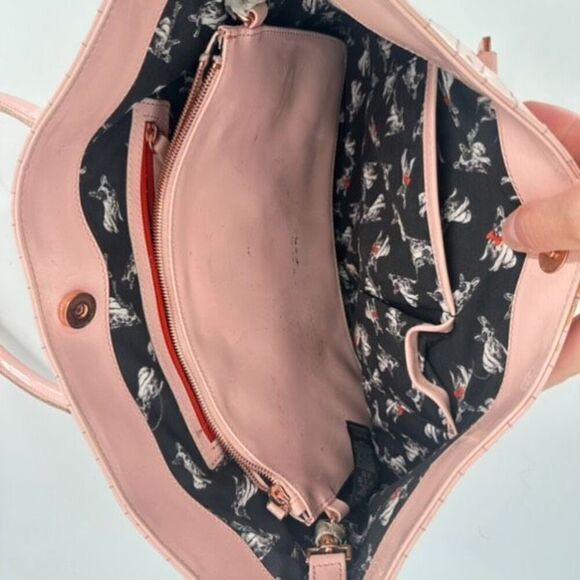 Ted Baker London Women's Patent Leather Quilted Tote Handbag Pink Size Large‎ - Picture 9 of 16